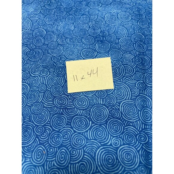 Blue Swirl Pattern Cotton Fabric 11" x 44" South Sea Imports Sewing Quilting Mat - Picture 5 of 6
